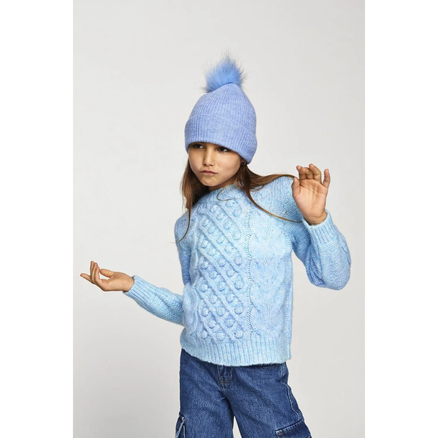 kids ONLY Dusk Blue Kenni Pompom Beanie