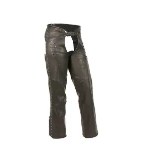 Ladies Stylish Leather Motorcycle Chaps 6535 WC Lace