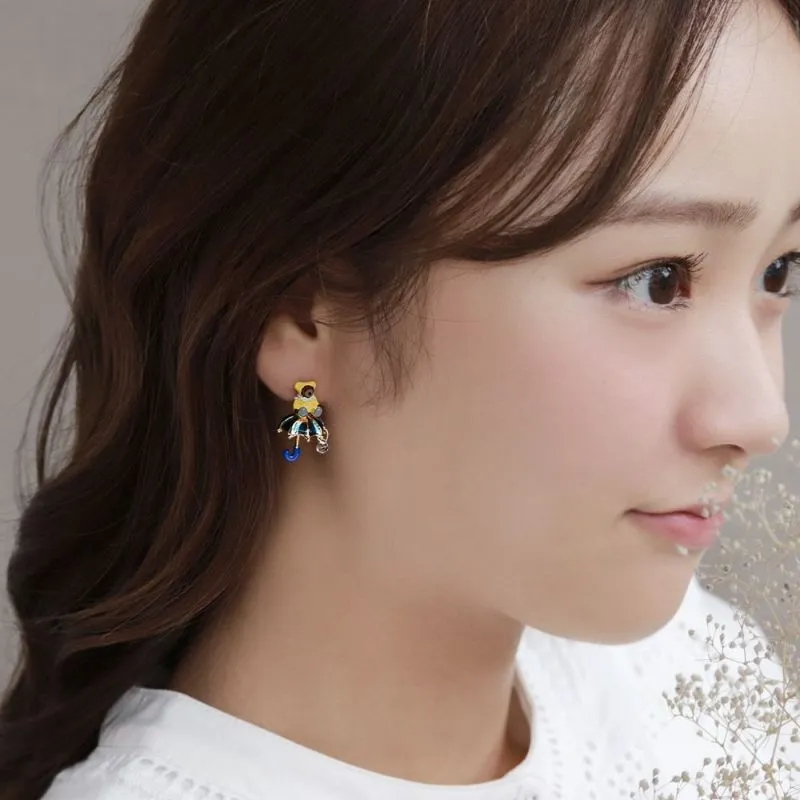 Little Bear and Umbrella Earrings