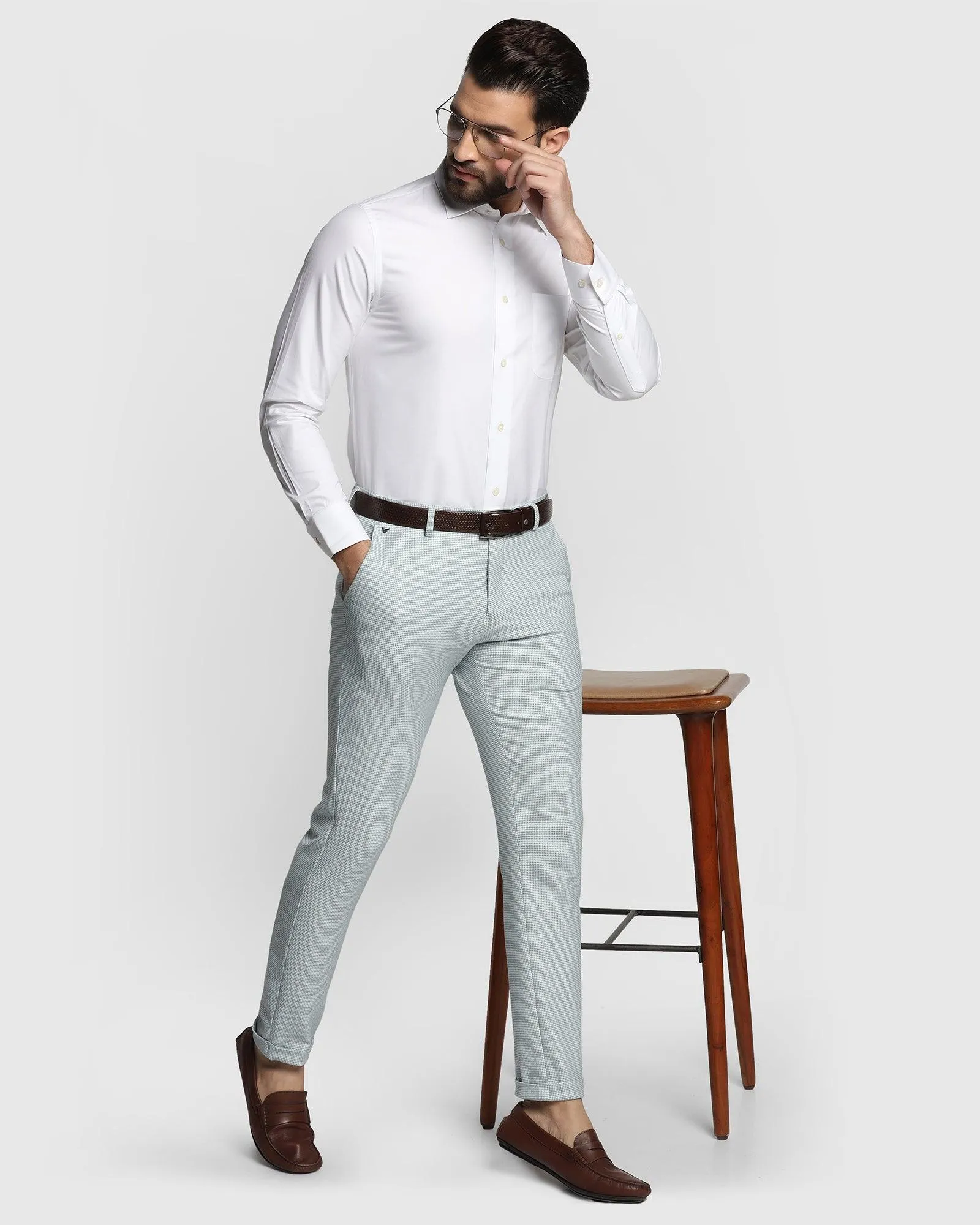 Luxe Formal White Textured Shirt - Bolten