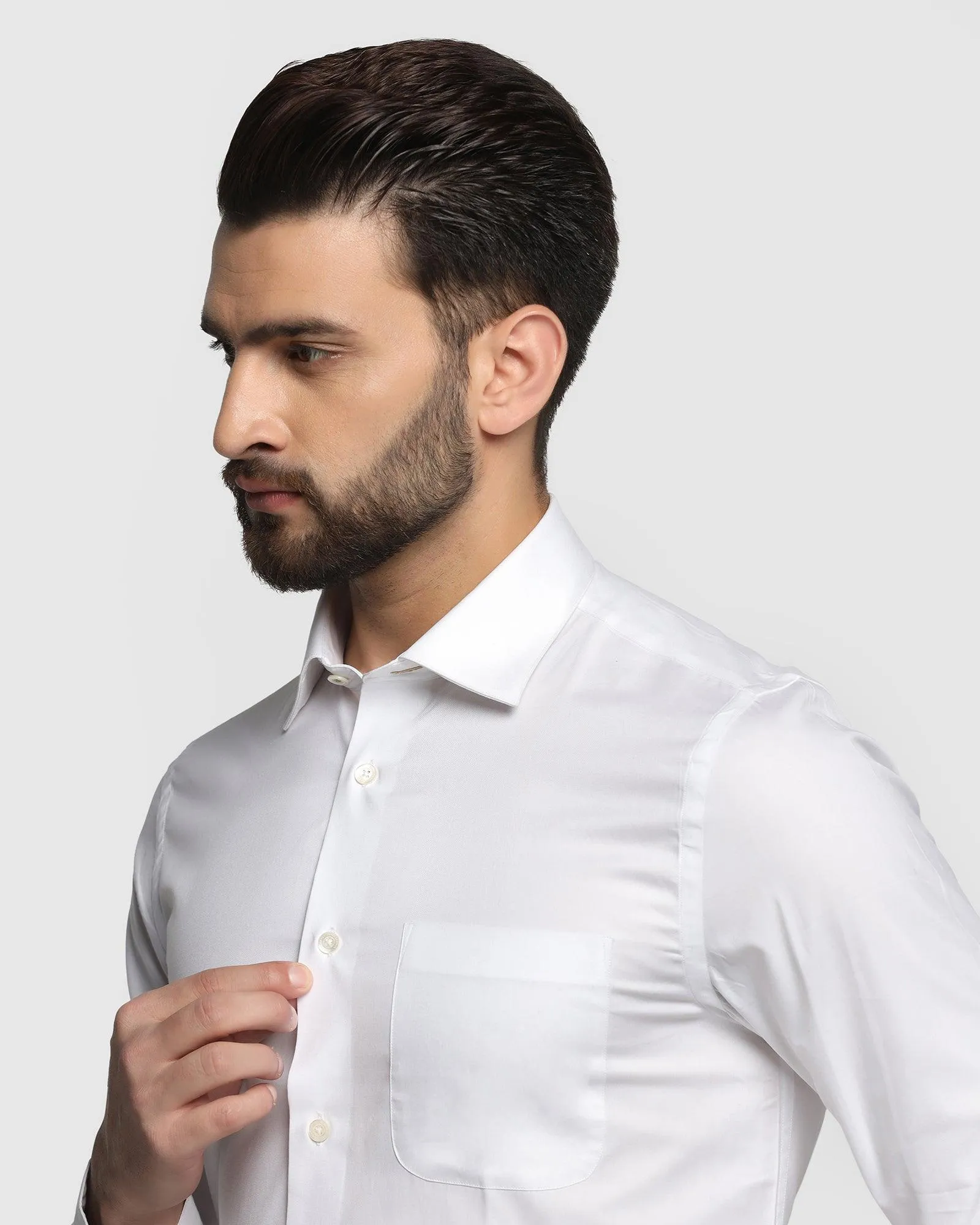 Luxe Formal White Textured Shirt - Bolten