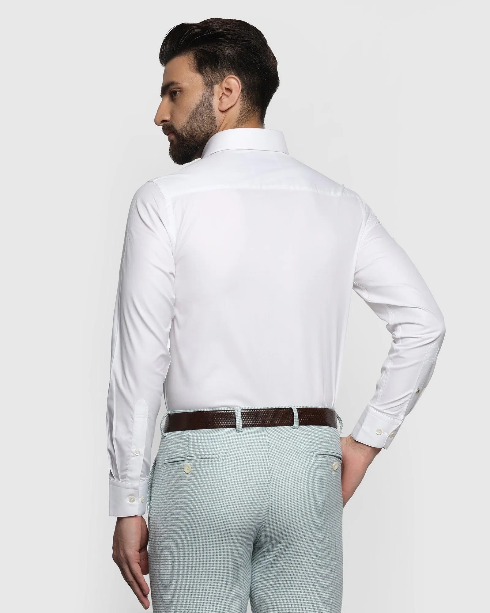 Luxe Formal White Textured Shirt - Bolten