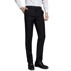 Men's Classic Slim Fit Stretch Flat Front Slacks Dress Pants