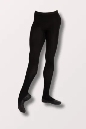 Men's Footed Tights with Back Seam - Black