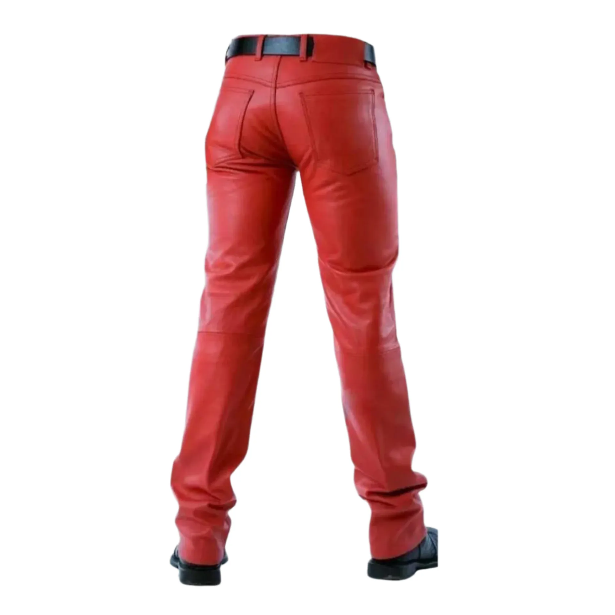 Mens Red Leather Pants