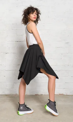 Mini Asymmetric Drapes Skirt