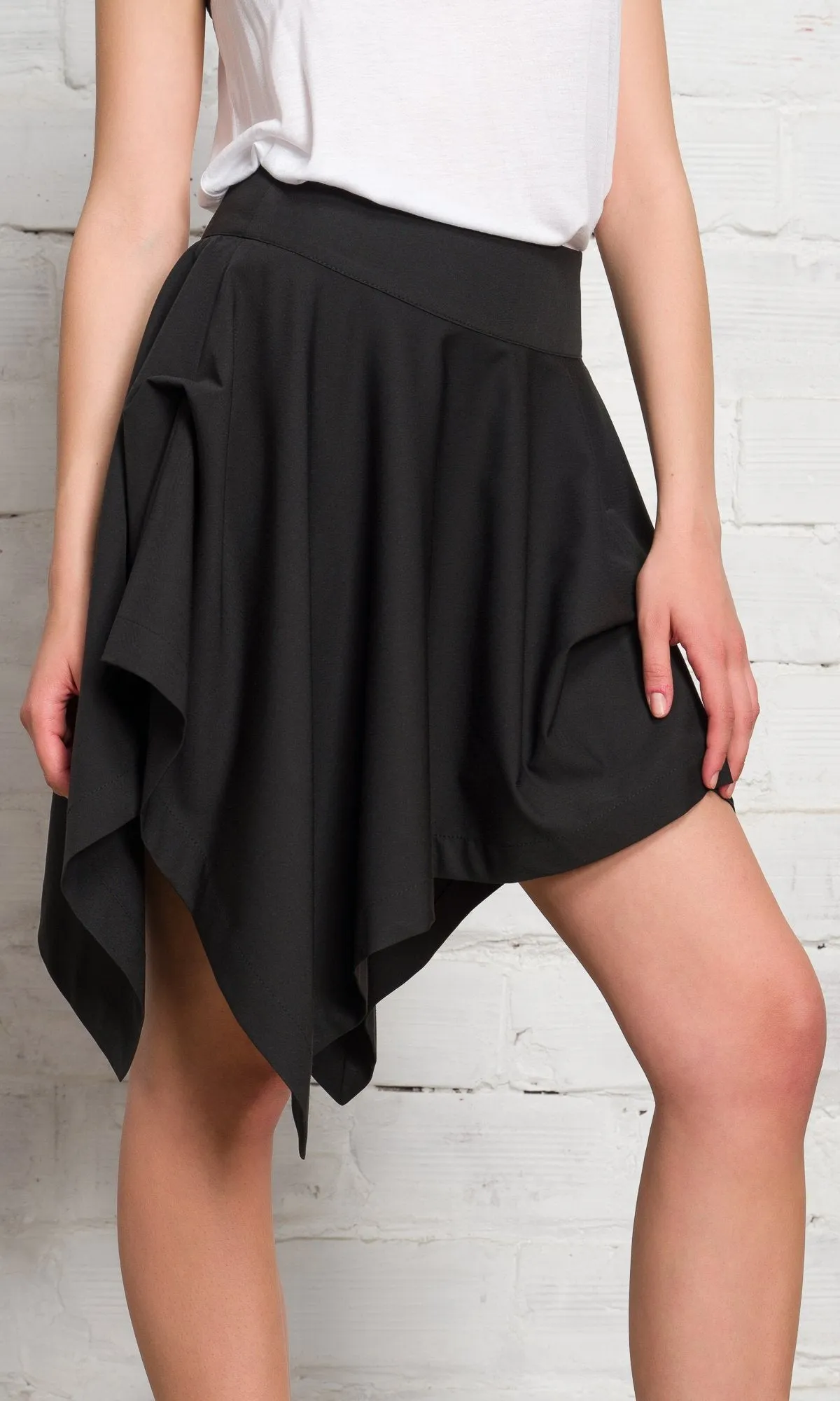 Mini Asymmetric Drapes Skirt