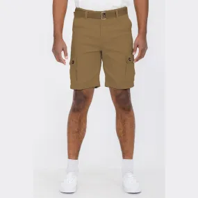 Mocha Belted Cargo Shorts