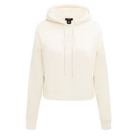 NBA DETROIT PISTONS NEUTRAL WOMEN'S CROPPED PO HOODIE (EGGSHELL)