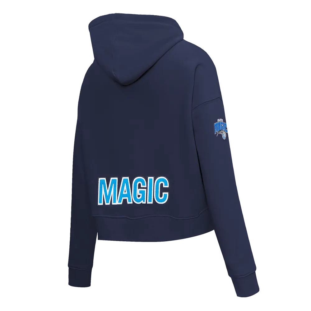 NBA ORLANDO MAGIC CLASSIC WOMEN'S CROPPED PO HOODIE (MIDNIGHT NAVY)