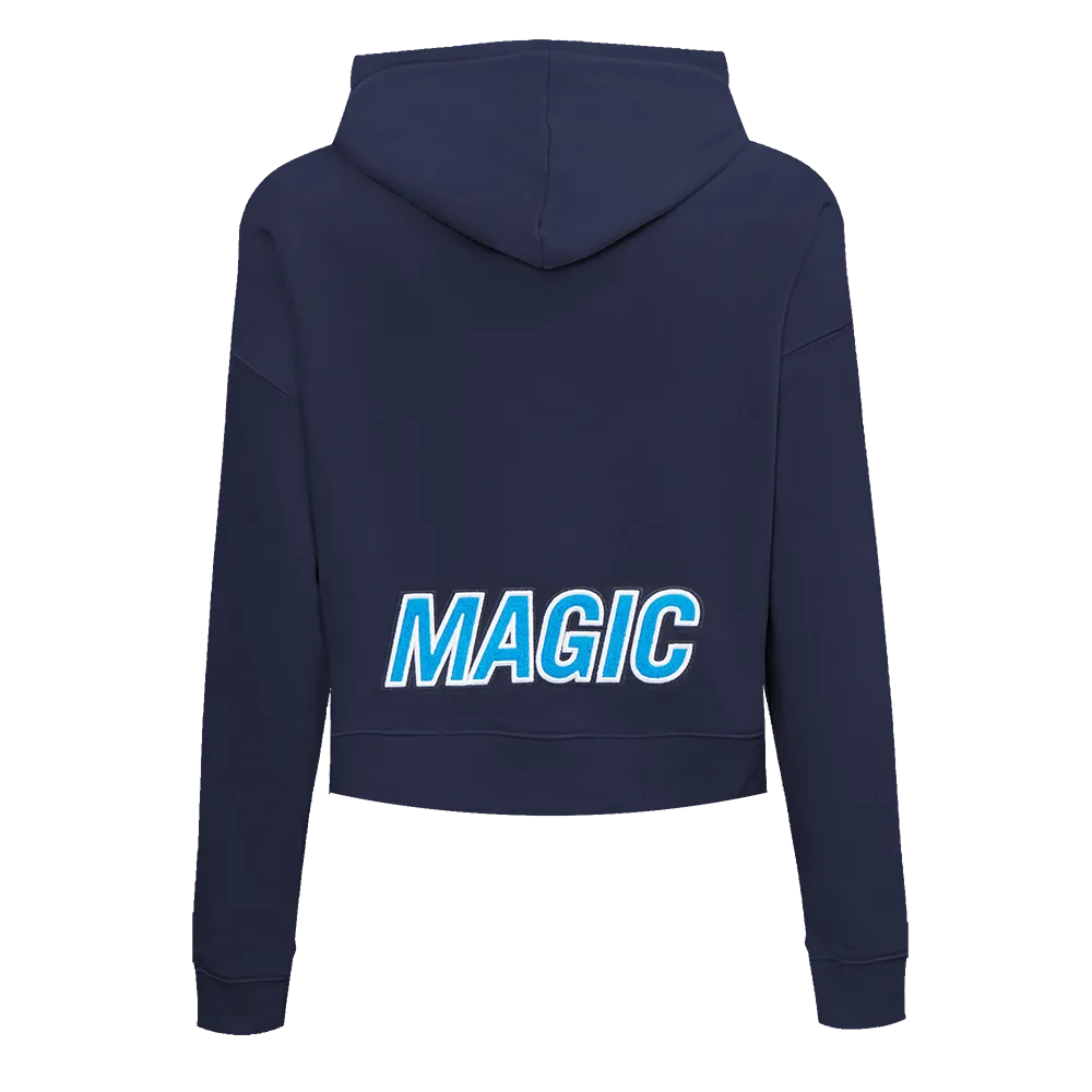 NBA ORLANDO MAGIC CLASSIC WOMEN'S CROPPED PO HOODIE (MIDNIGHT NAVY)