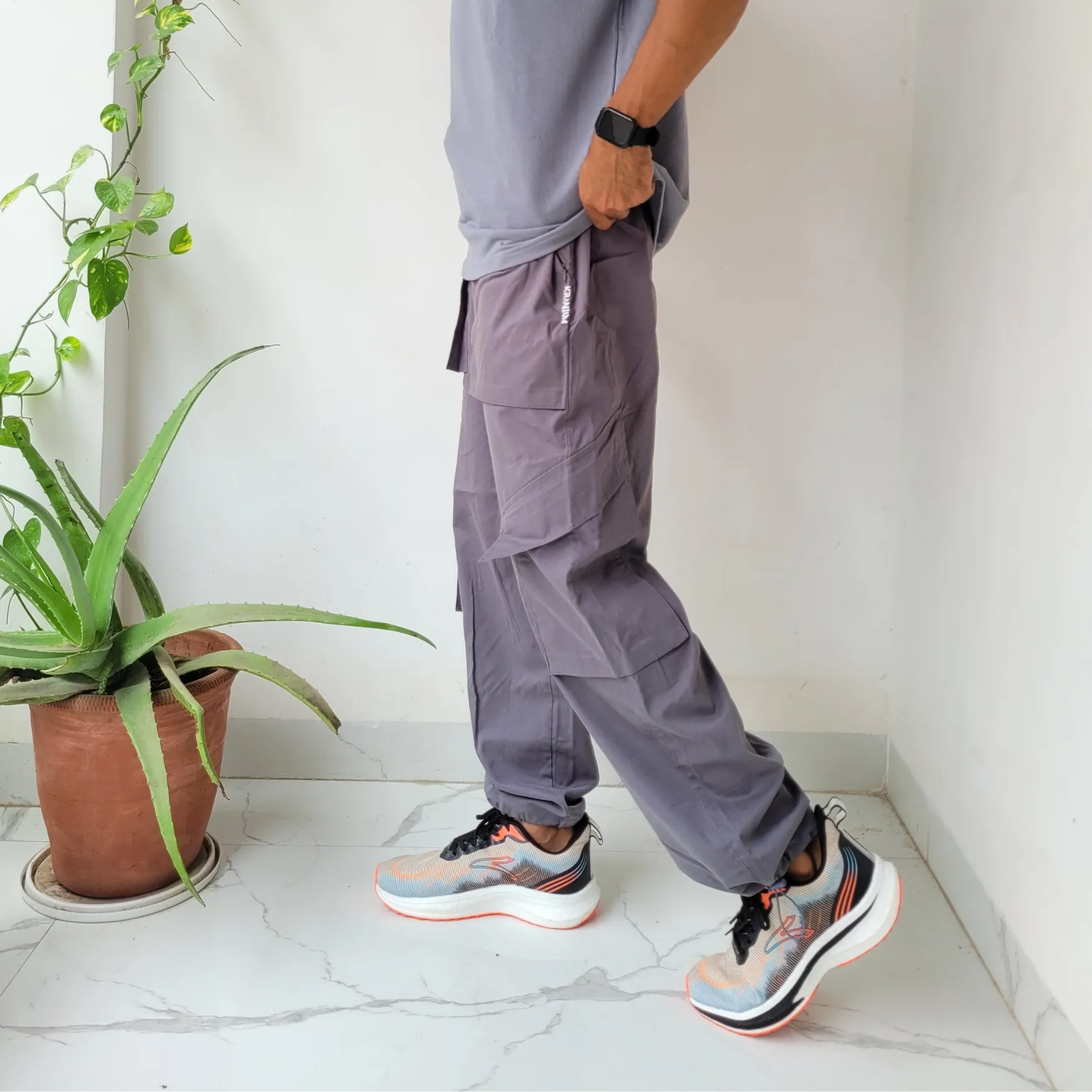 NOMAD Slate Grey Parachute Pants