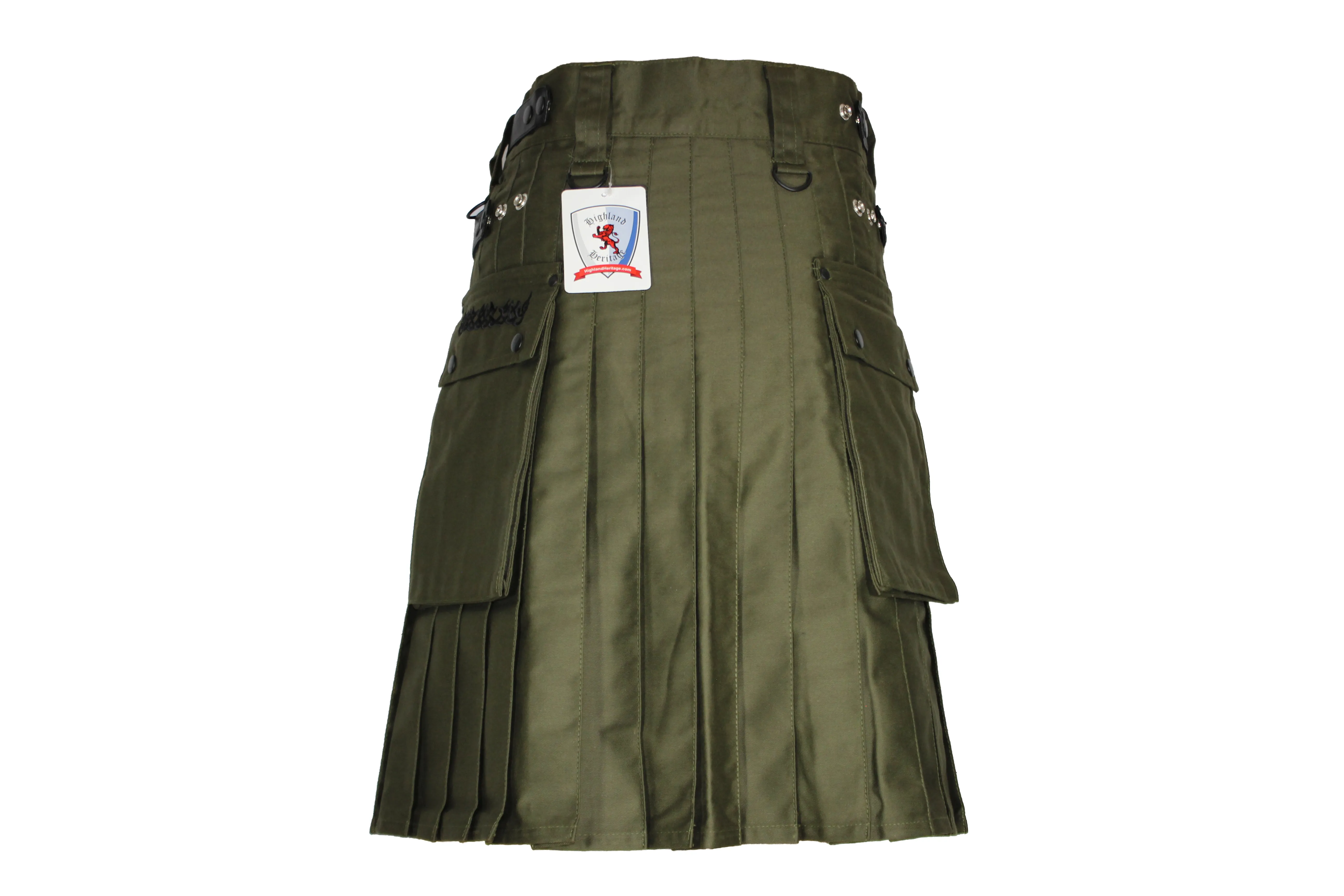 Olive Drab Green Utility Kilt