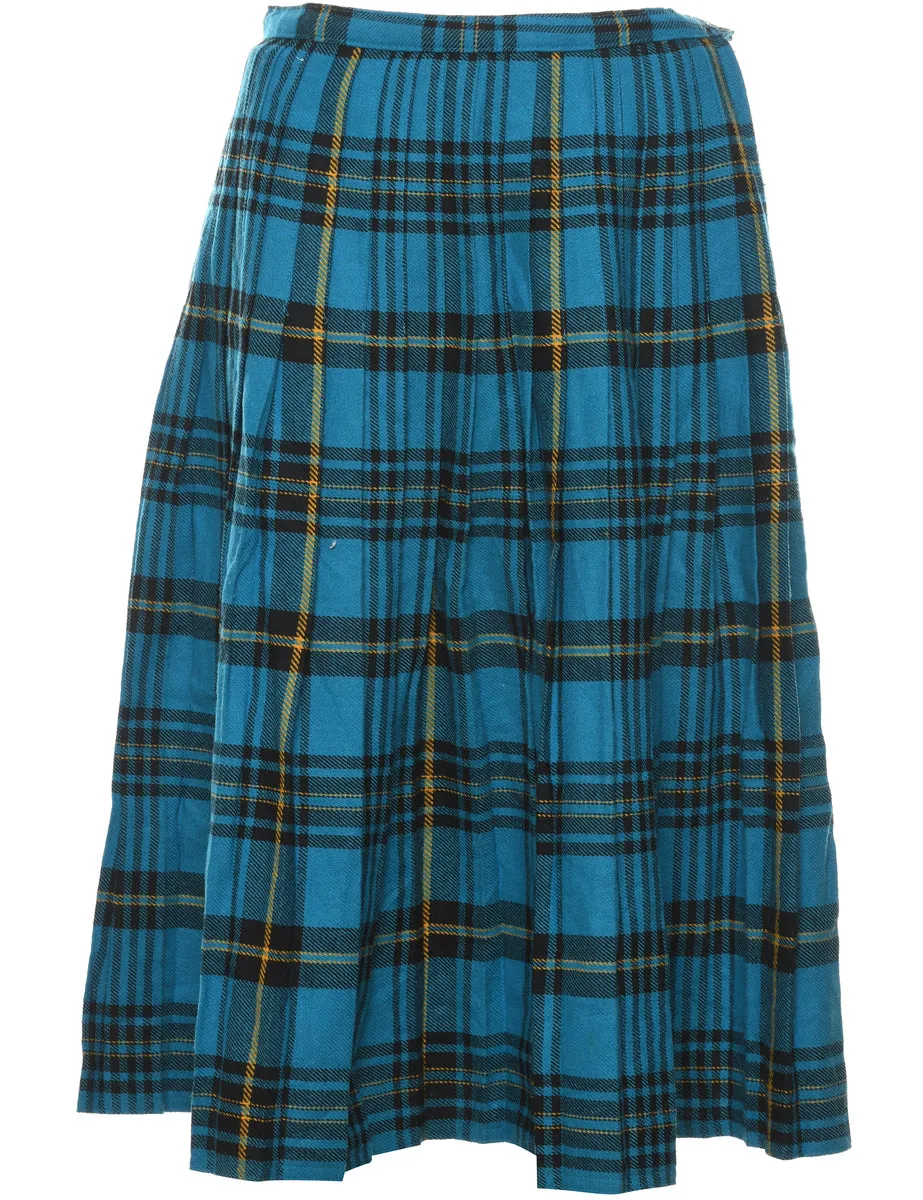 Plaid Pleated Skirt - S