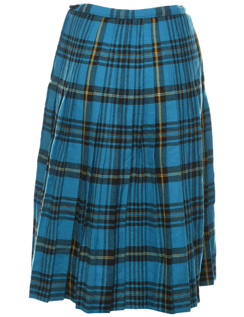 Plaid Pleated Skirt - S