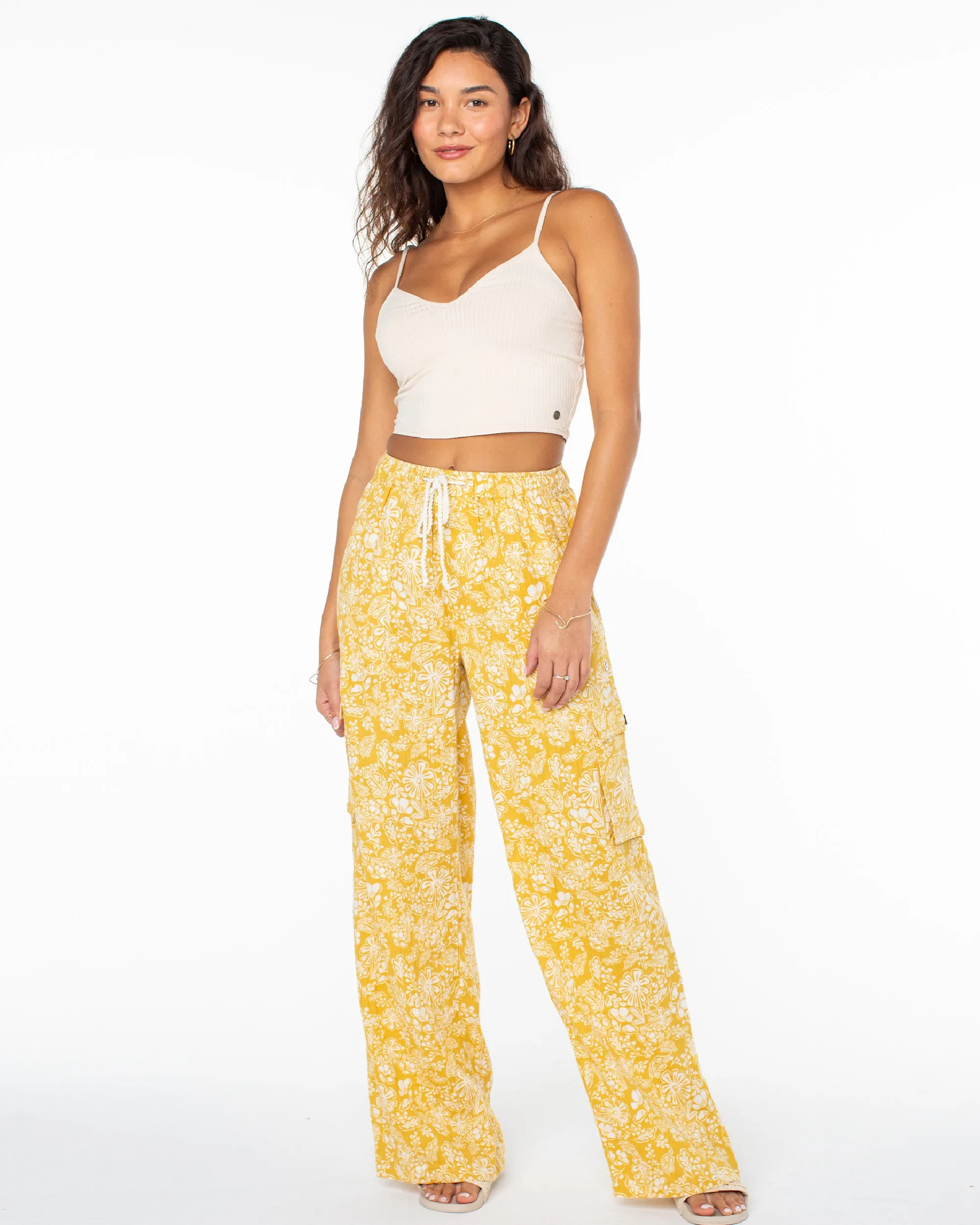 Precious Cargo Printed Pants - Sauterne