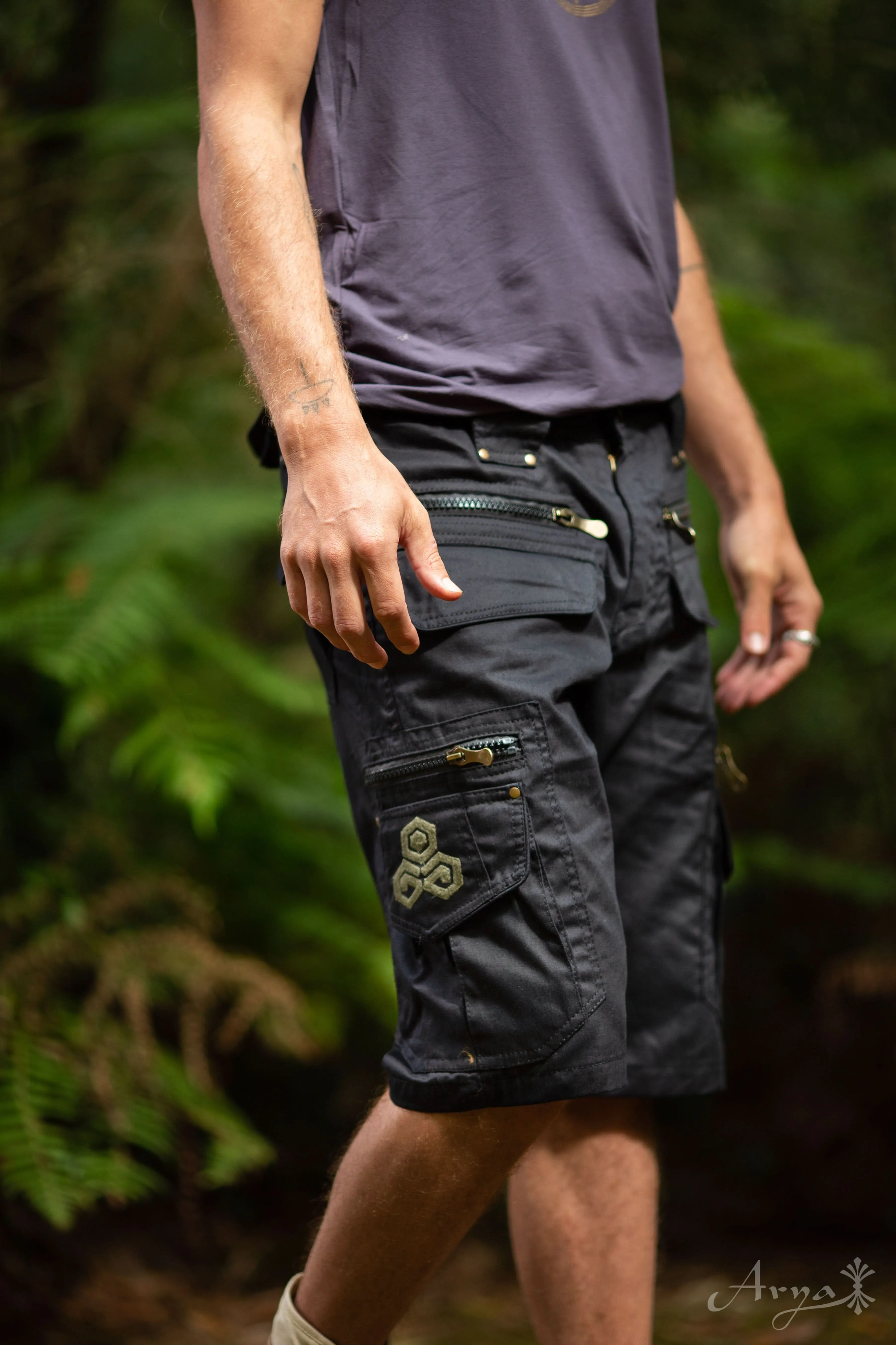 Psy Cargo Shorts  - Black