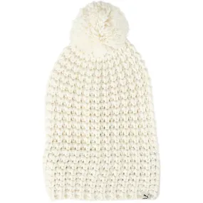 Puma Big Pom Pom Womens Beanie Hat - White