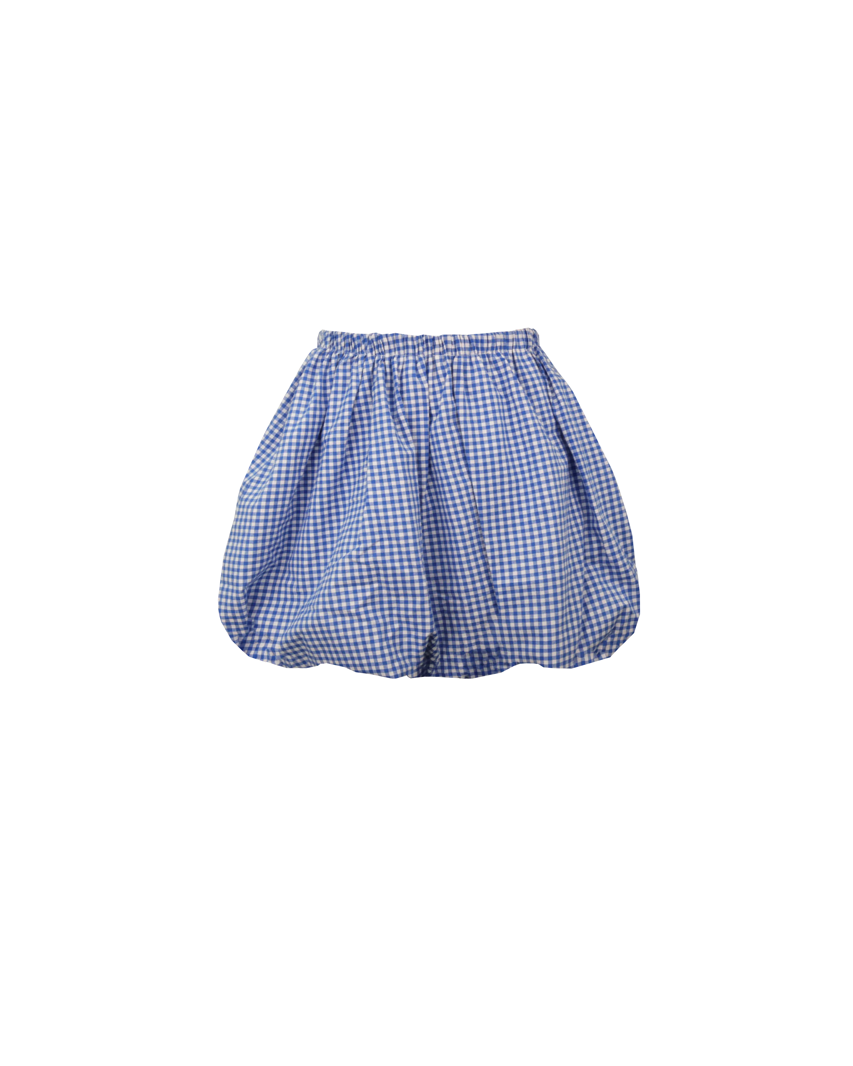 RAQUEL BUBBLE SKIRT COBALT GINGHAM