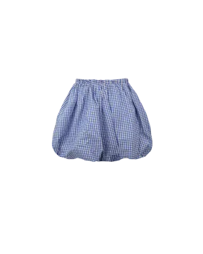 RAQUEL BUBBLE SKIRT COBALT GINGHAM