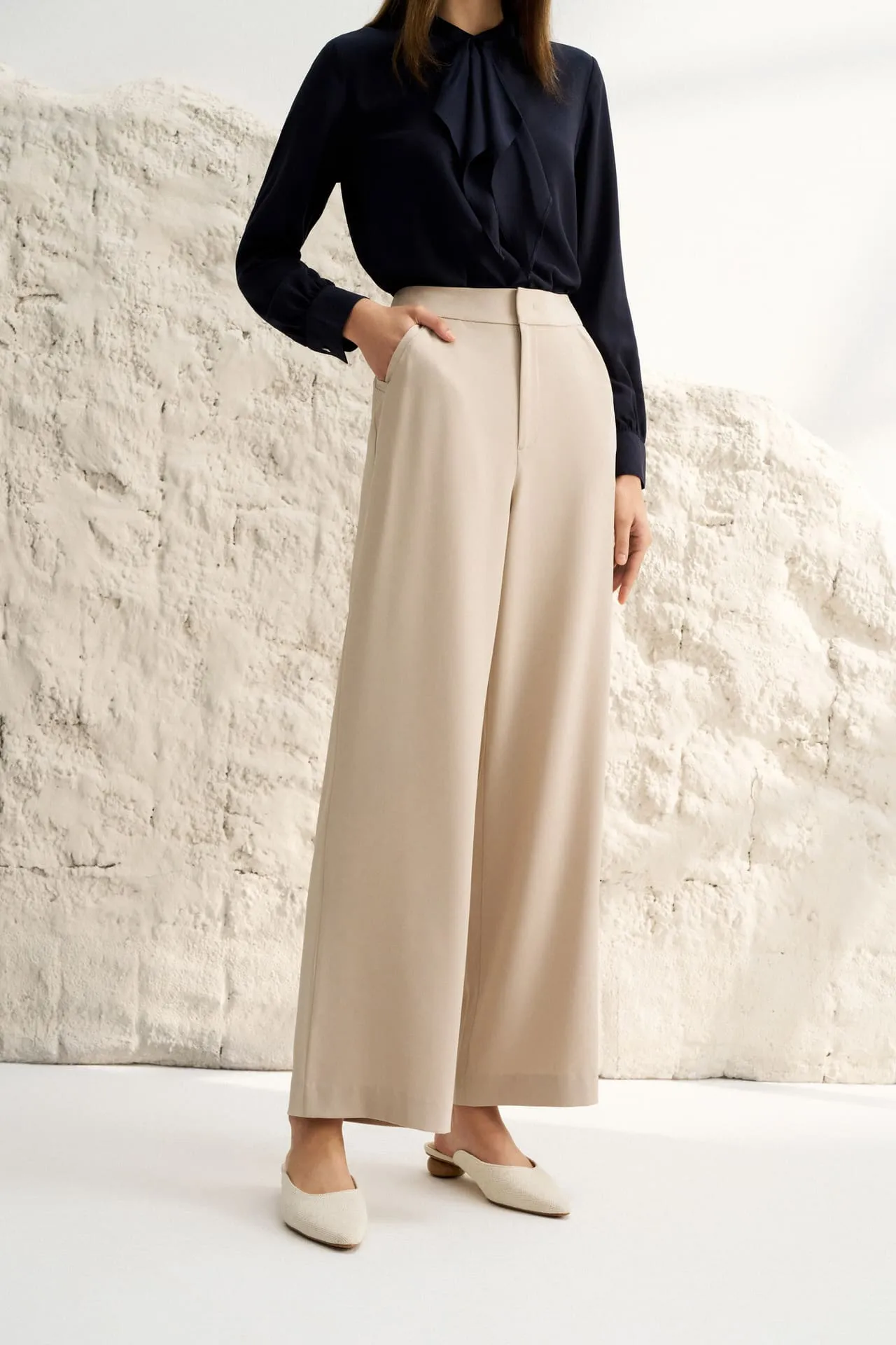 Relaxed Straight Leg Dobby Twill Pants