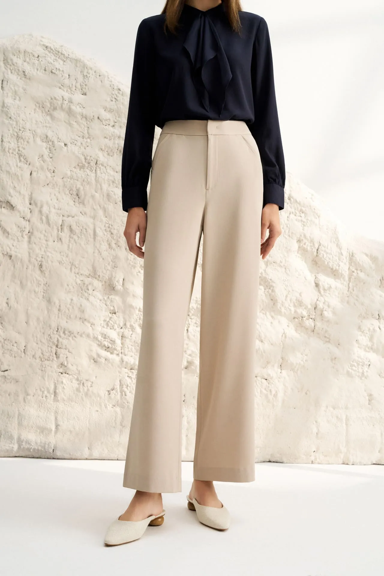 Relaxed Straight Leg Dobby Twill Pants