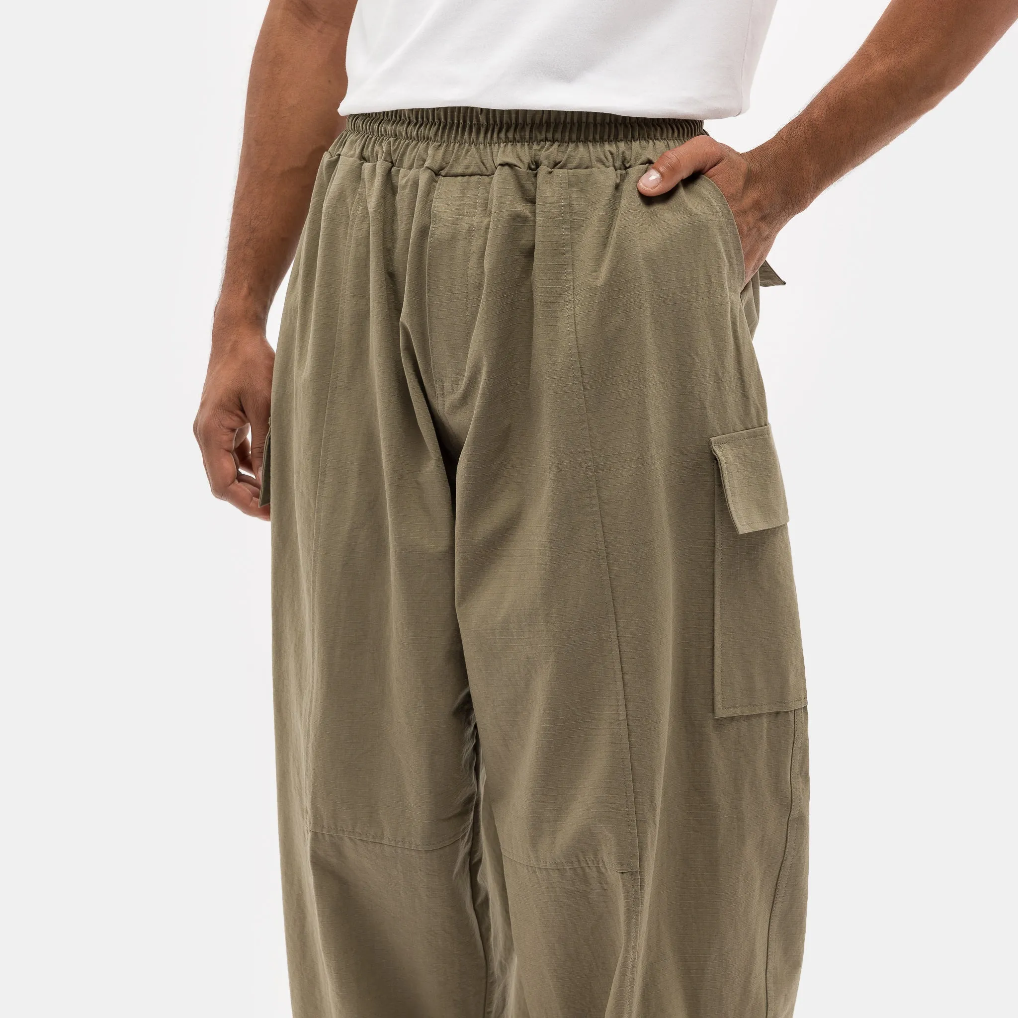 Ripstop Cargo Wide Pant in Khaki