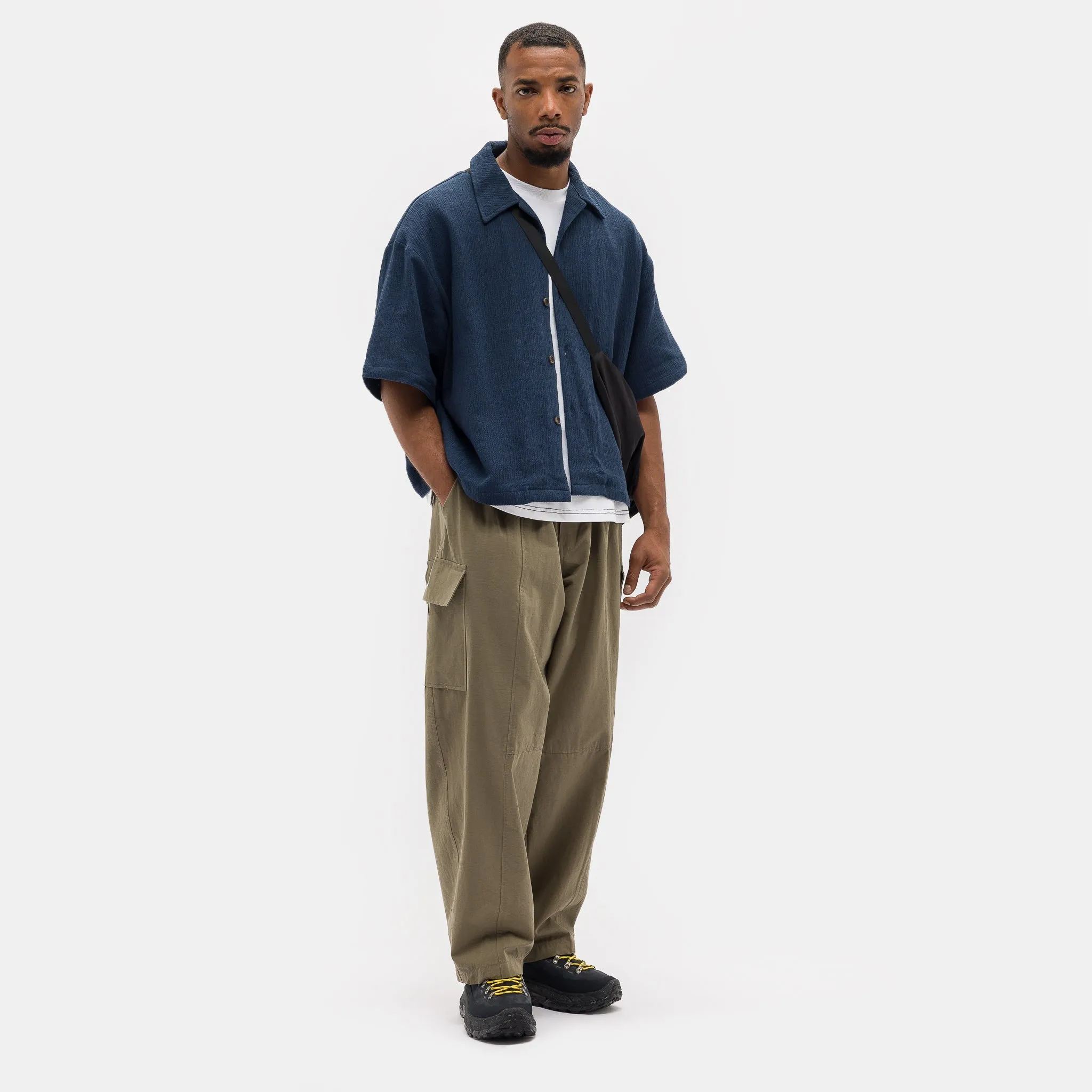 Ripstop Cargo Wide Pant in Khaki