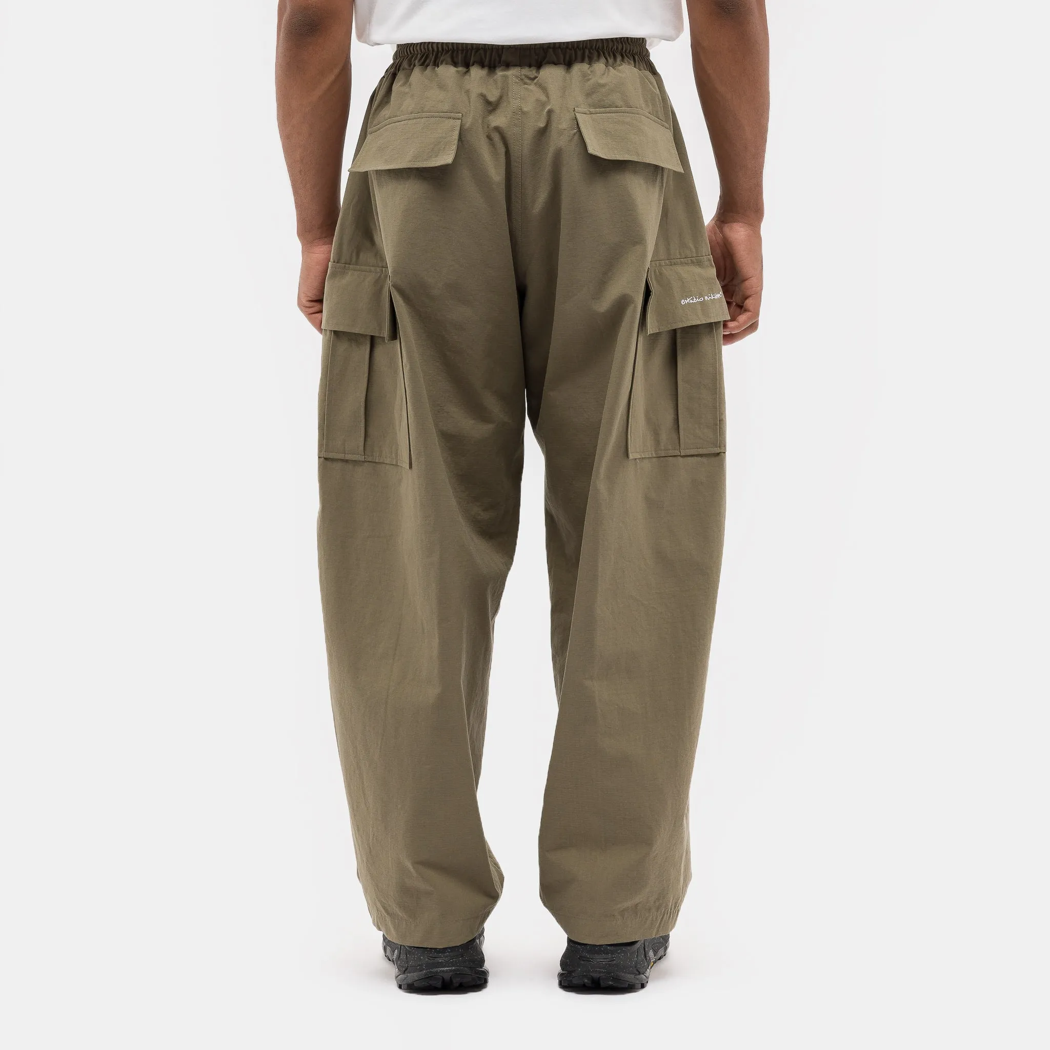 Ripstop Cargo Wide Pant in Khaki