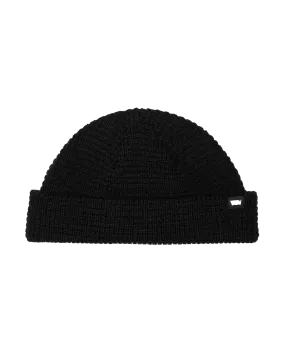 Roller Crop Beanie in Regular Black