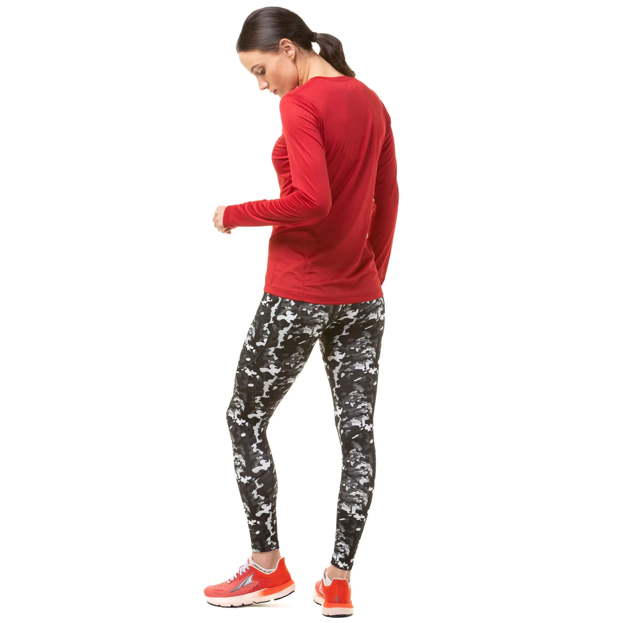 Ronhill | Women's Tech Tight - Mono Fern Frost