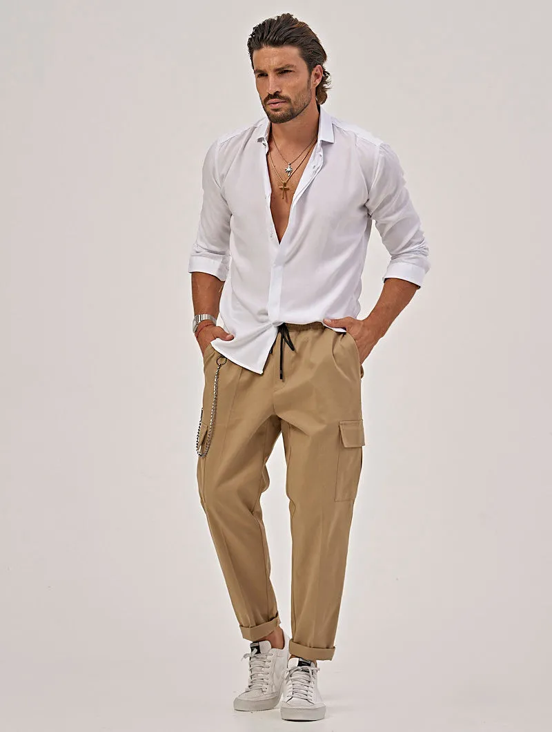 SAMUEL CARGO PANTS IN BEIGE