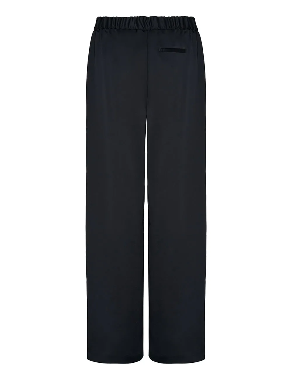 Satin Back Crepe Pleated Wide Pants