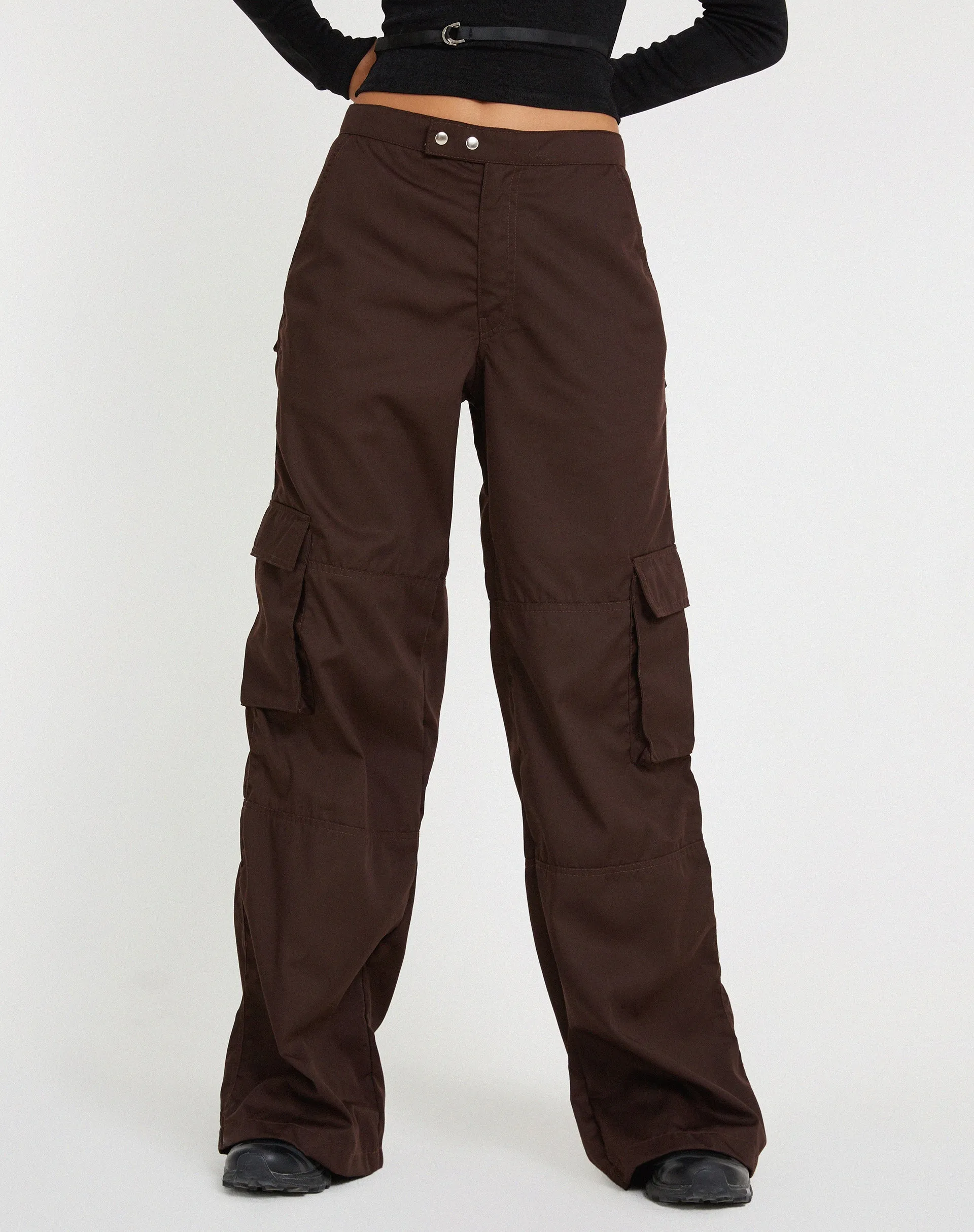 Saul Cargo Trouser in Dark Brown