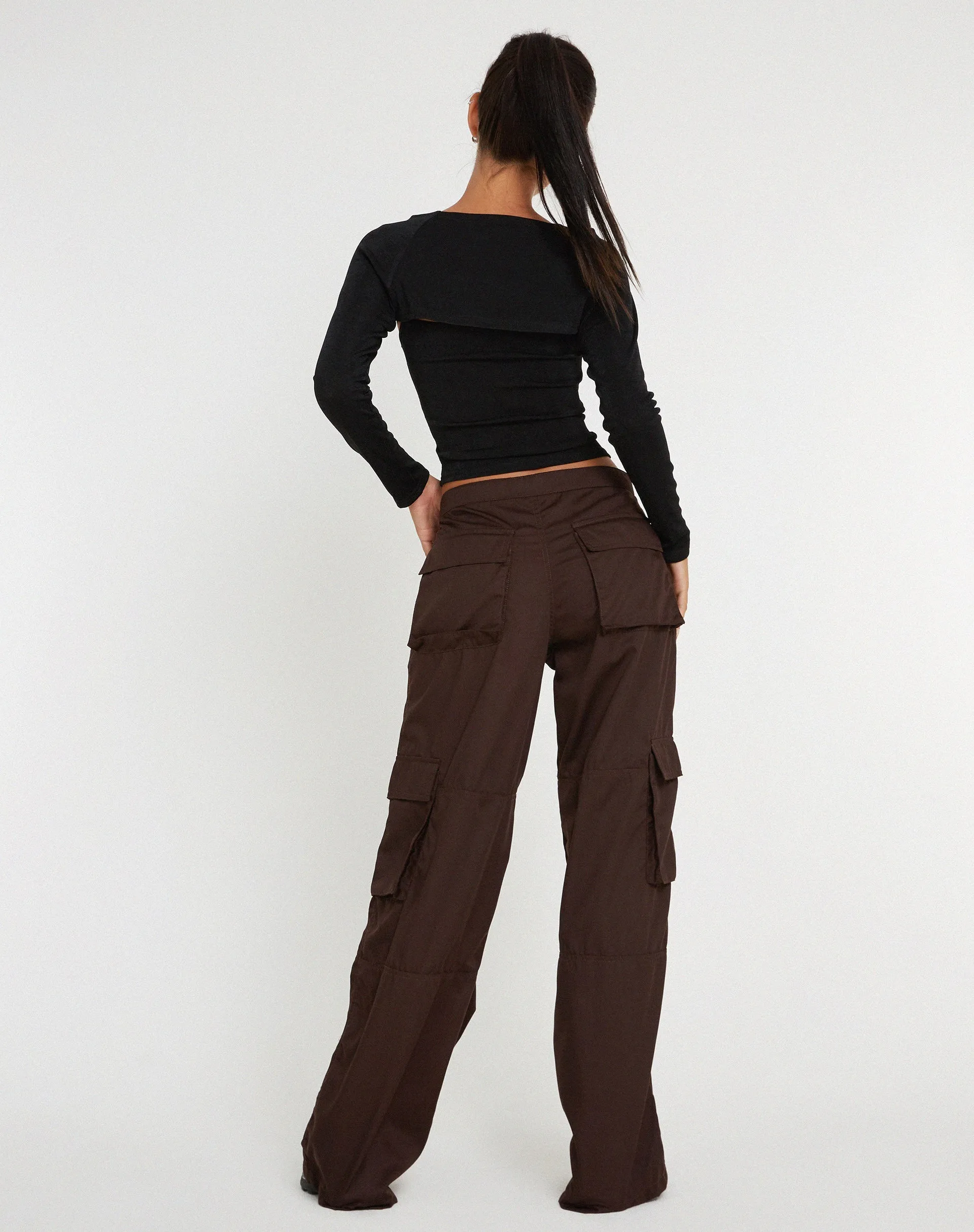 Saul Cargo Trouser in Dark Brown