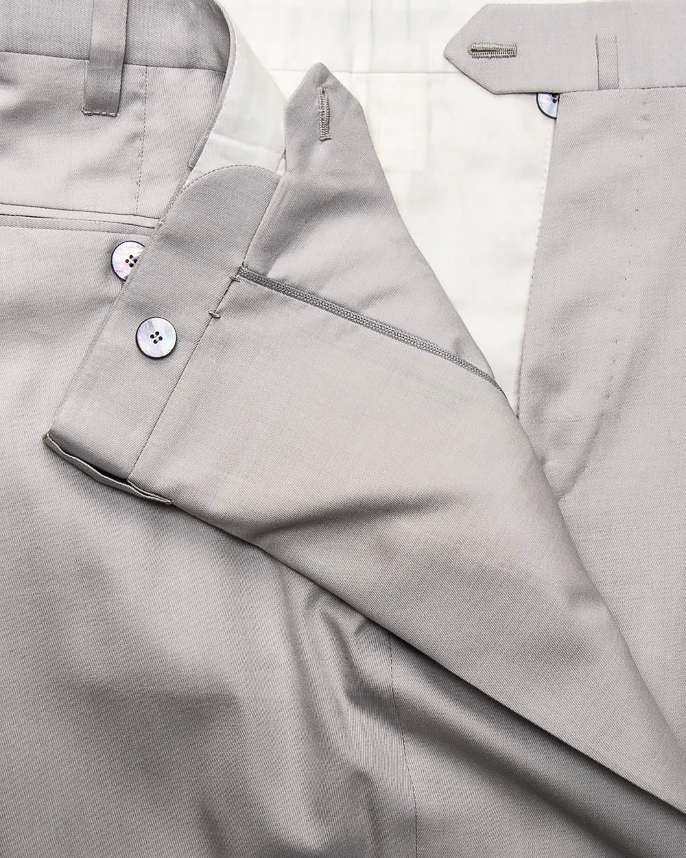 Silver Twill Dress Pant