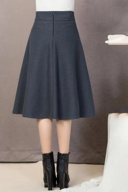 Solid color fashion long skirt S079