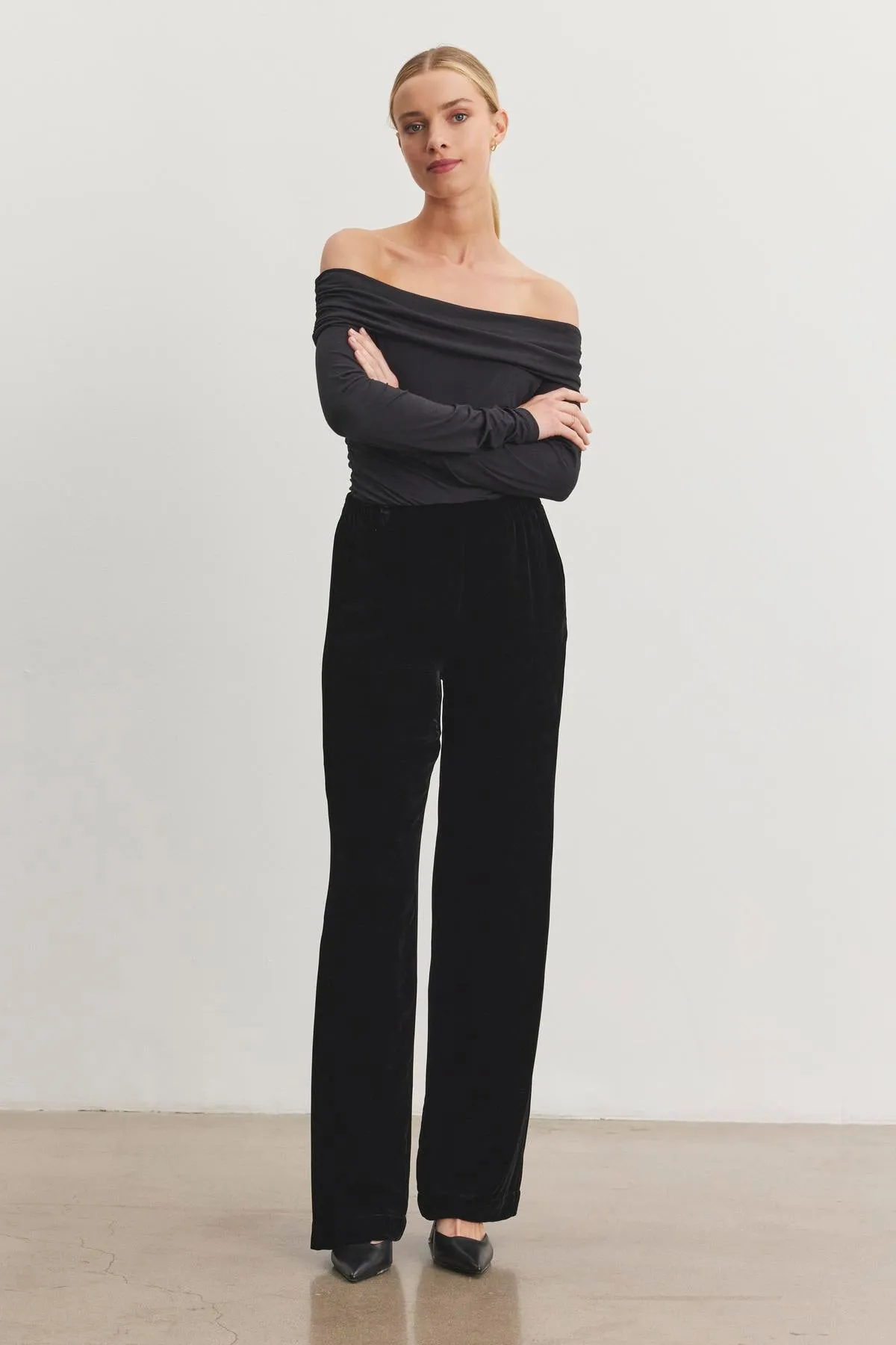 SORINE SILK VELVET PANT