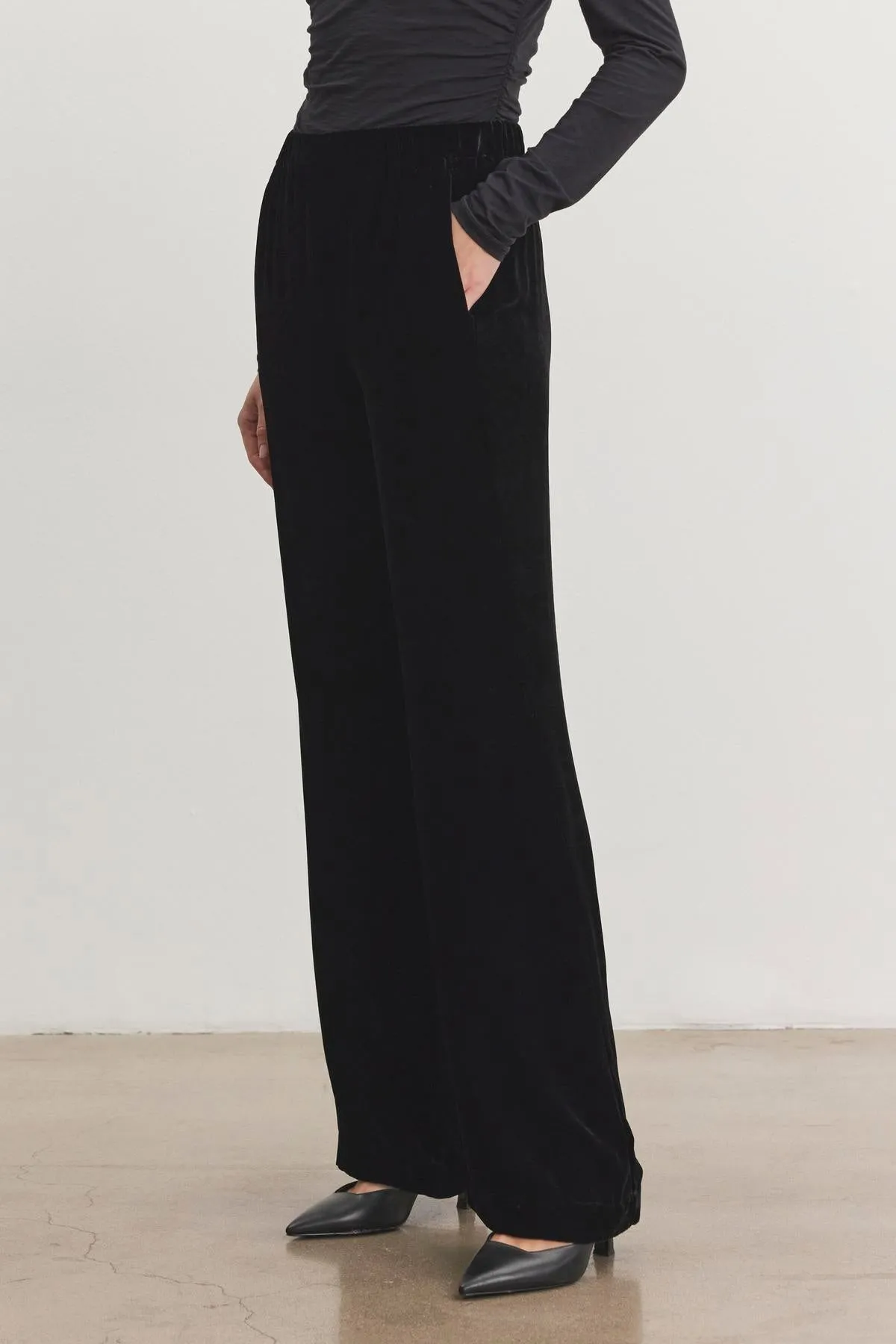 SORINE SILK VELVET PANT