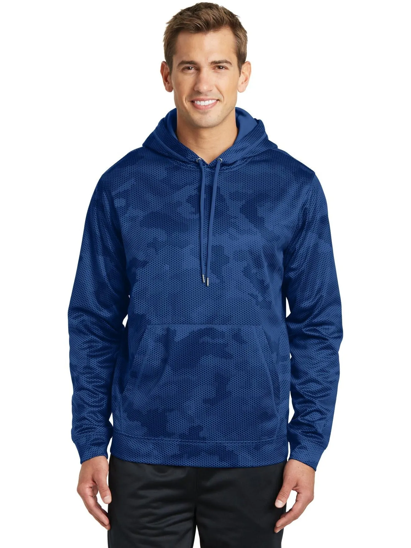 Sport-Tek Sport-Wick Camohex Fleece Hooded Pullover