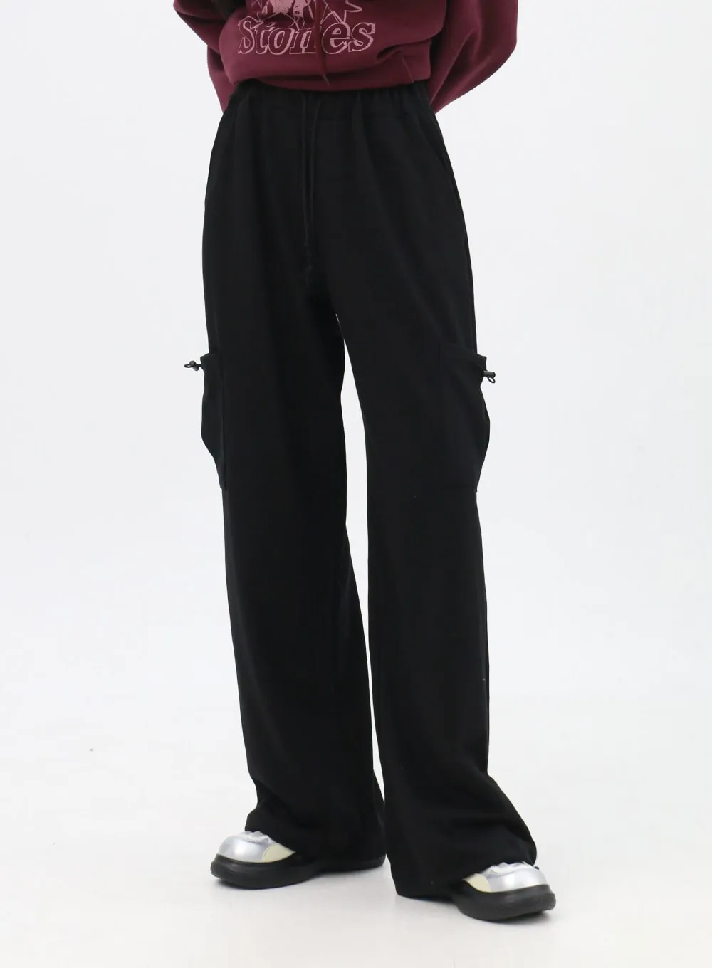 Straight Fit String Cargo Pants IN310