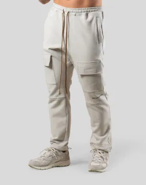 Stretch Sweat Cargo Pants- Ivory