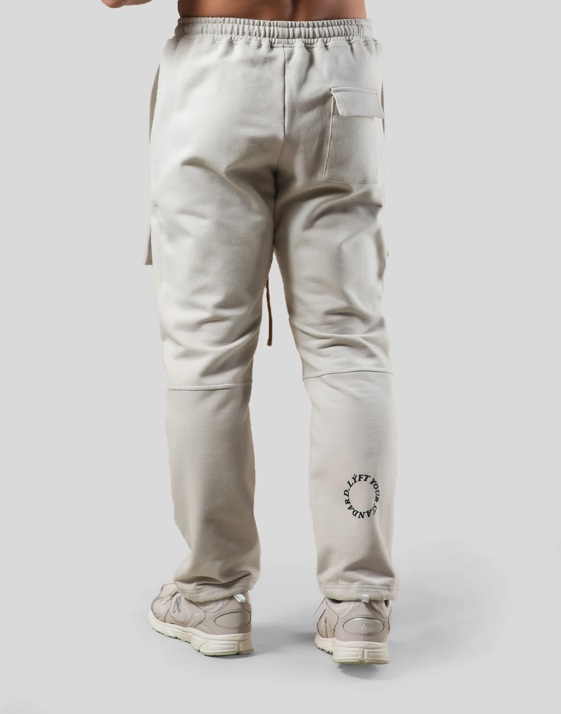 Stretch Sweat Cargo Pants- Ivory