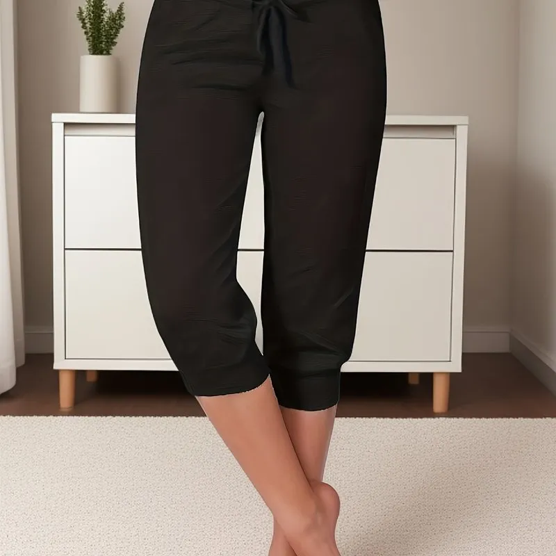 Stylish Drawstring Capris Perfect for Spring  Summer Fashion