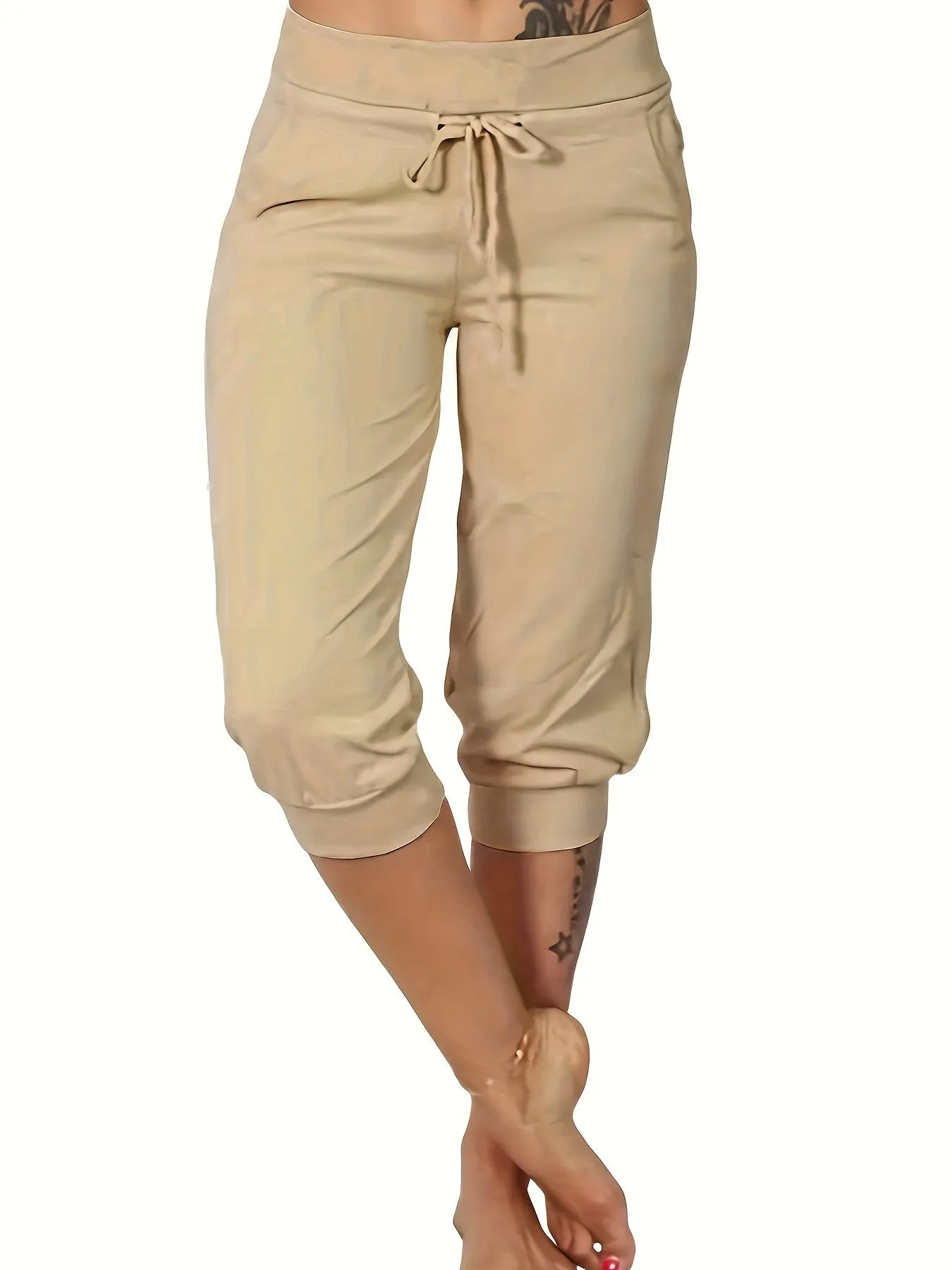 Stylish Drawstring Capris Perfect for Spring  Summer Fashion