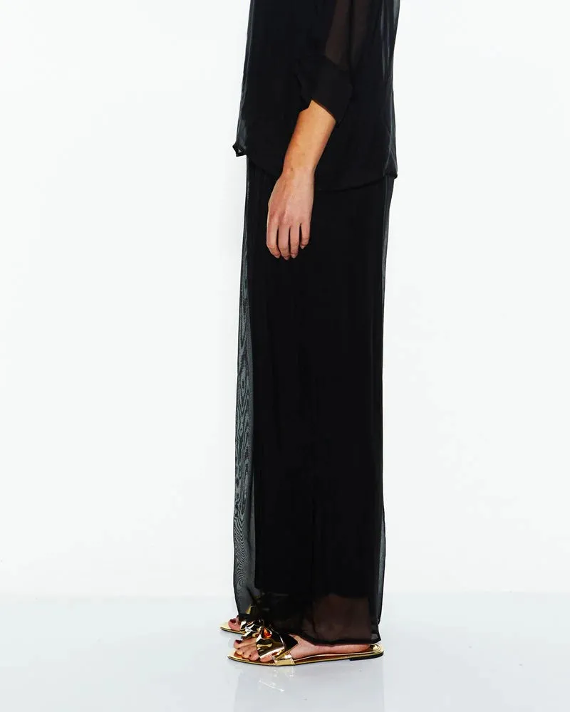 Sunlight and Shadow Silk Pant - Black