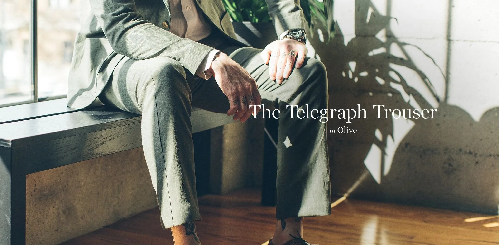 The Telegraph Trouser in Olive