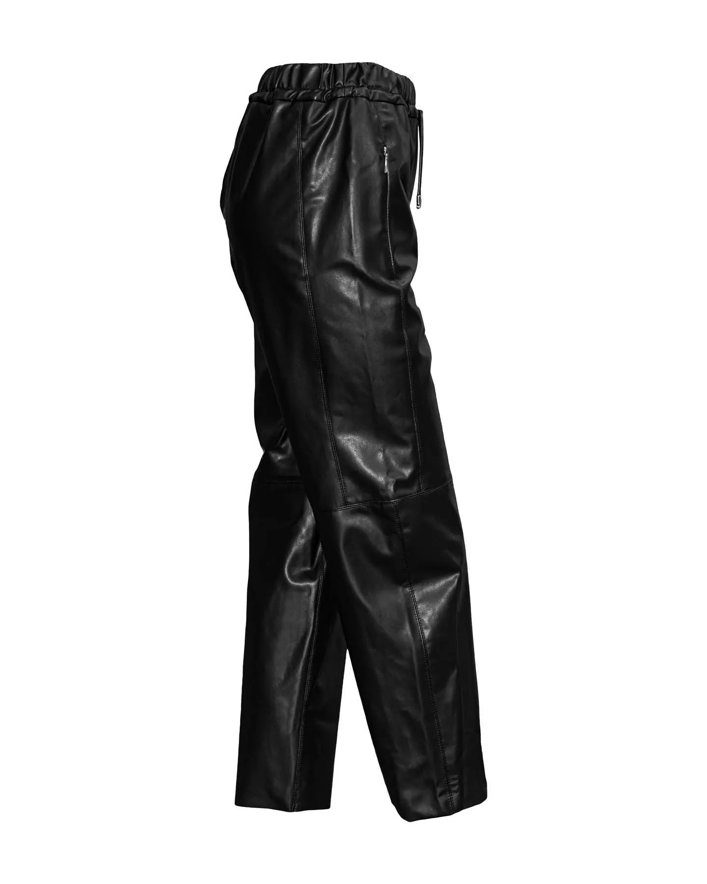 Vegan Leather Pull On Pants