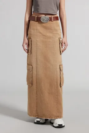 Vintage Cargo Style Denim Skirt