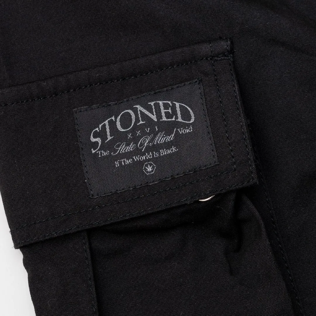 Void : Wide Fit Cargo Pants Black